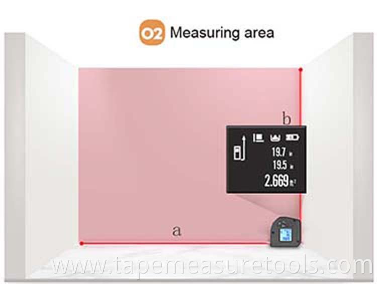 Big screen Multifunctional laser tape measure with USB charge 40m Laser Range Tape Electronic Distance Meter Ruler